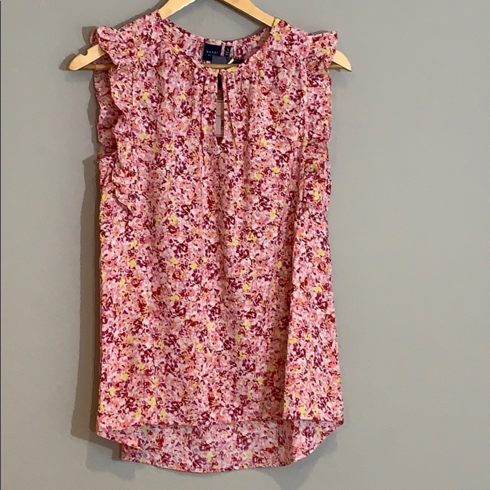 NWT Kaari Blue Peasant Top